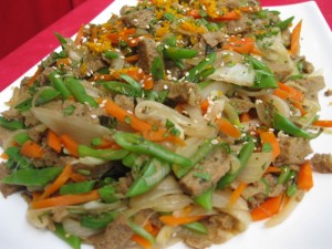 Seitan con verduras dulces y judias verdes de Cocina Energetica